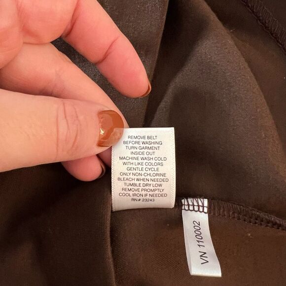 New York & Company Brown Classic 3/4 Sleeve Sheath Dress Size Small - Picture 10 of 11